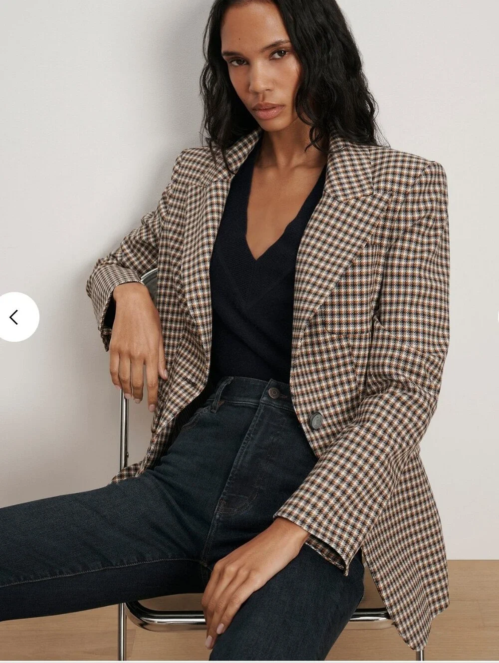VERONICA BEARD Jacket Livvy Houndstooth Dickey Jacket Size 2 Blazer DAMAGED